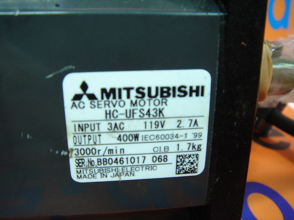 MITSUBISHI HC-UFS43K - PLC DCS SERVO Control MOTOR POWER